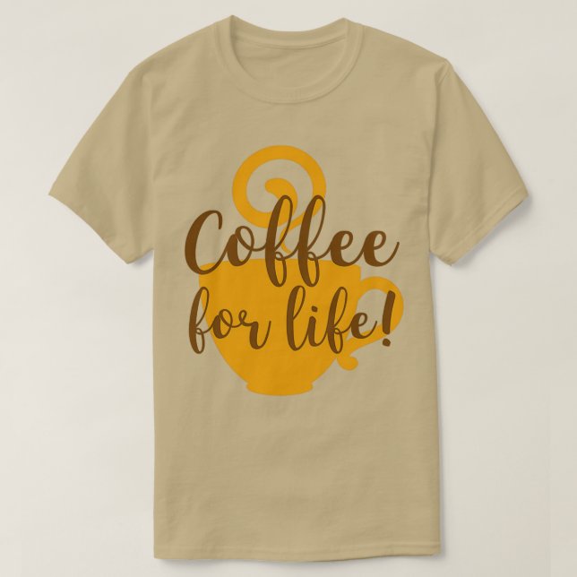Camiseta Café de por vida (Diseño del anverso)