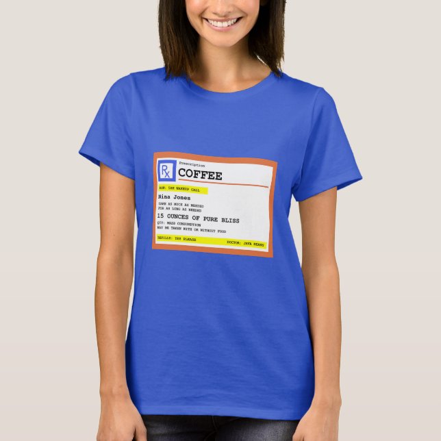 Camiseta Café de prescripción personalizado (Anverso)
