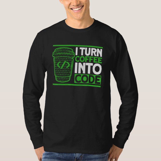 Camiseta Café de programación Código de codificación Desarr (Anverso)