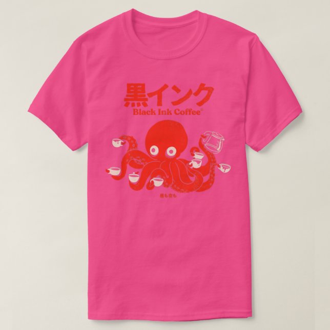 Camiseta Café de tinta negra (Diseño del anverso)