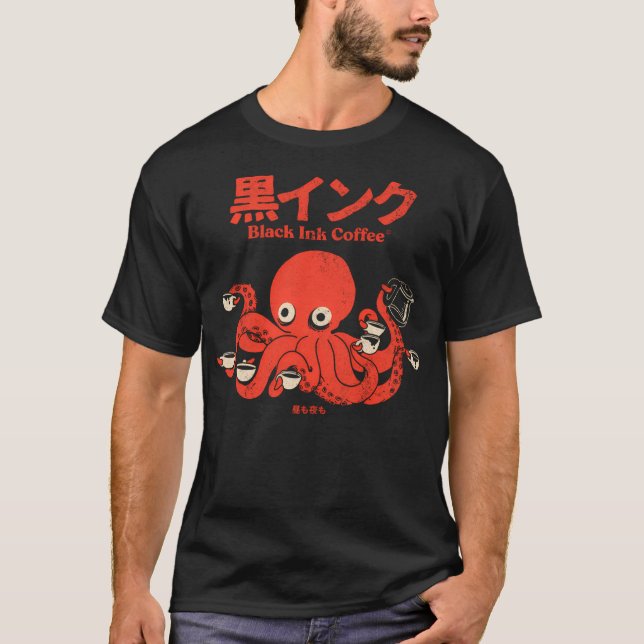Camiseta Café de tinta negra (Anverso)