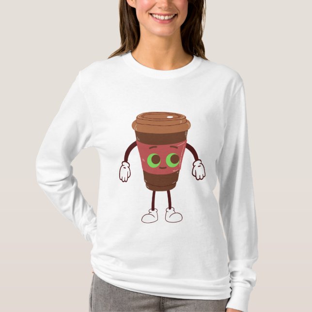 Camiseta café de viaje mágico marrón (Anverso)
