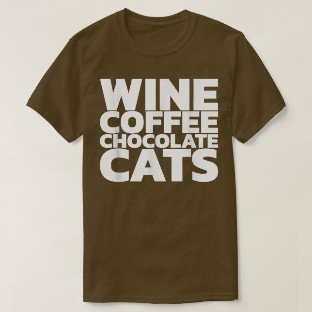 Camiseta Café de vino Chocolate Cats258 (Diseño del anverso)