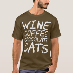 Camiseta Café de vino Chocolate Gatos