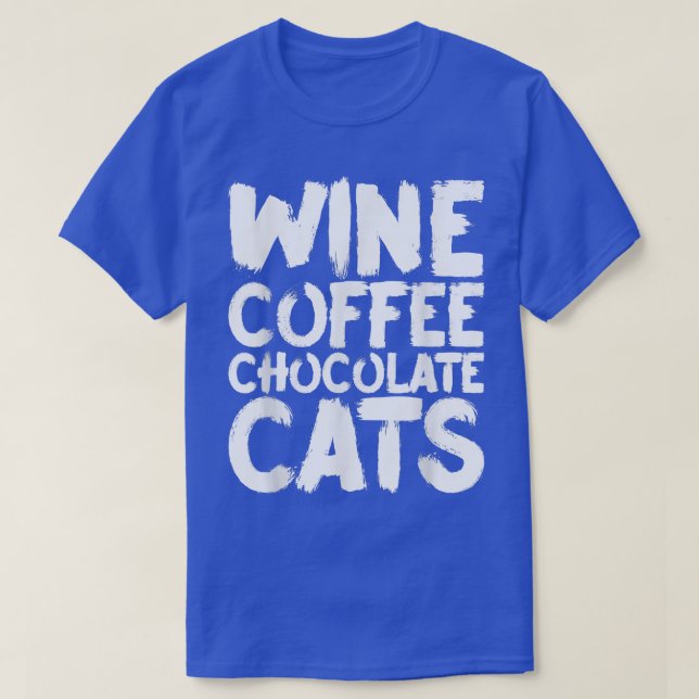 Camiseta Café de vino Chocolate Gatos (Diseño del anverso)