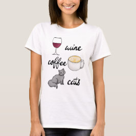 Camiseta Café de vino Personalizado gracioso