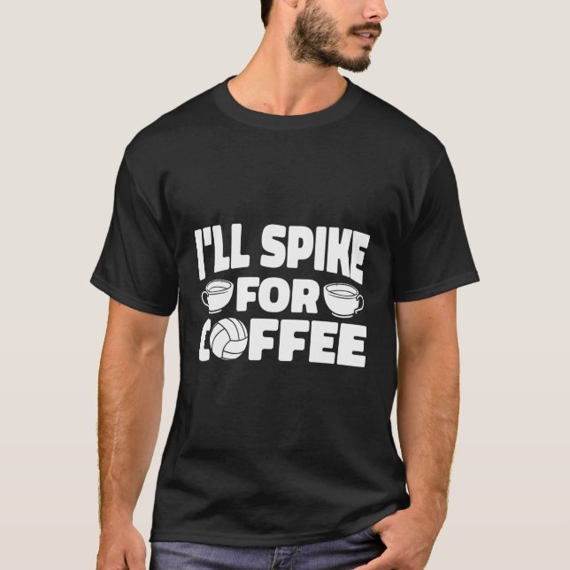 Camiseta Café de voleibol de playa de voleibol (Anverso)