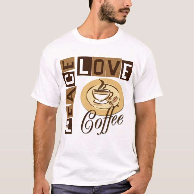 CAMISETA CAFÉ DEL AMOR DE LA PAZ (Anverso)