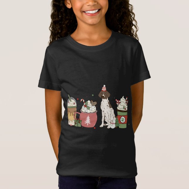 Camiseta Café del GSP Latte Navidades de Invierno Perro Mam (Anverso)