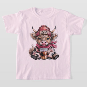 Camiseta Café delicioso de café de vaca de la Cute Highland
