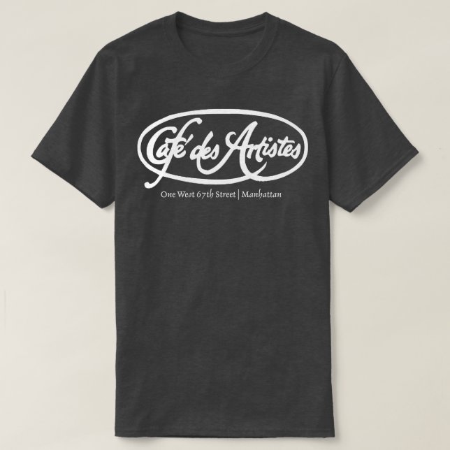 Camiseta Cafe des Artists (Diseño del anverso)