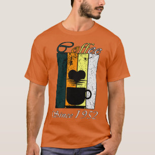 Camiseta Café desde 1952 Regalo de cumpleaños del café retr