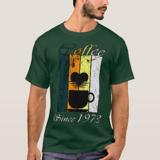 Camiseta Café desde 1973 Regalo de cumpleaños del café retr