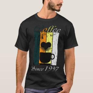 Camiseta Café desde 1997 Regalo de cumpleaños del café retr