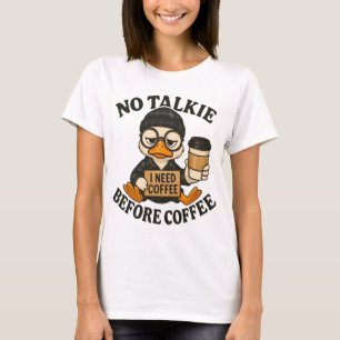 Camiseta Café divertido amante del pato Diseño gráfico de d