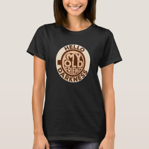 Camiseta Café Divertido Hola Amigo Viejo Oscuridad Café L
