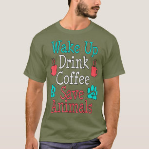 Camiseta Café divertido para el rescate de gatos de perro a