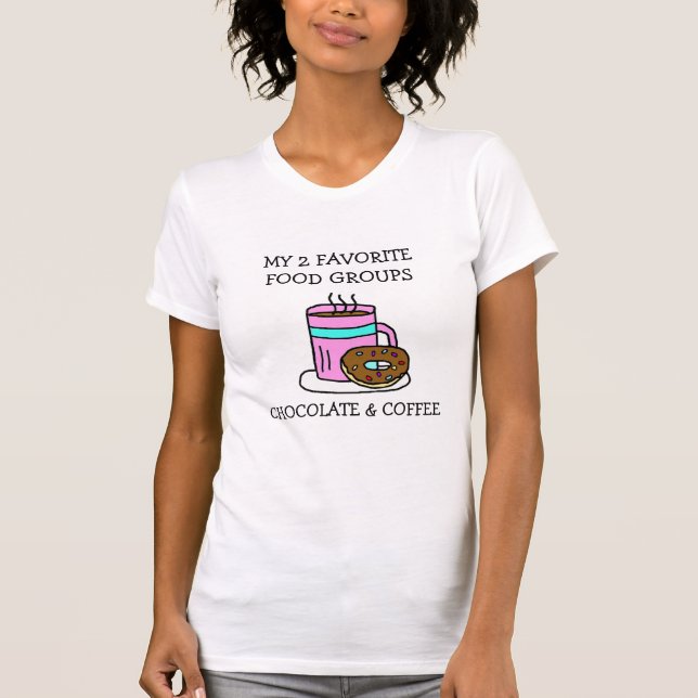 Camiseta Café Divertido y Donas Humor (Anverso)