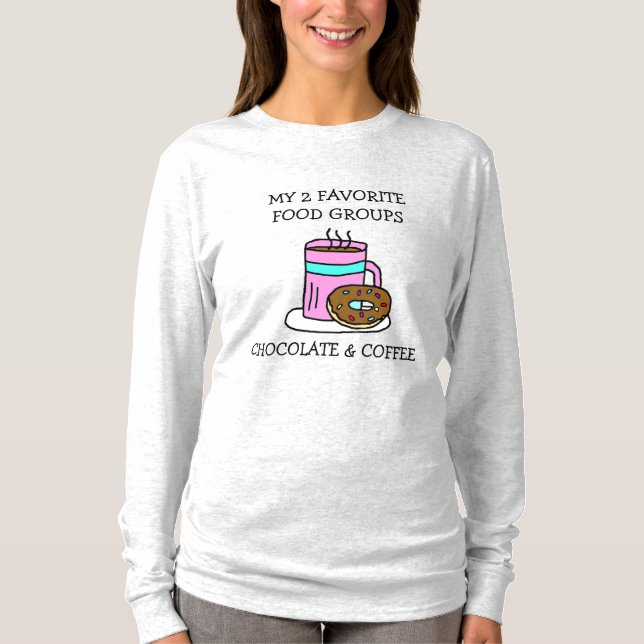 Camiseta Café Divertido y DonutsHumor (Anverso)