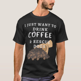Camiseta Café Divertido y Perros Golden Retriever Pastor Al