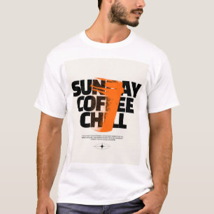 Camiseta Café Dominical Relajado - Gráfico de Citación Urba