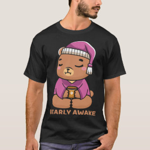 Camiseta Café Dormir Bearly Awake Cute Sleepy Teddy Bear
