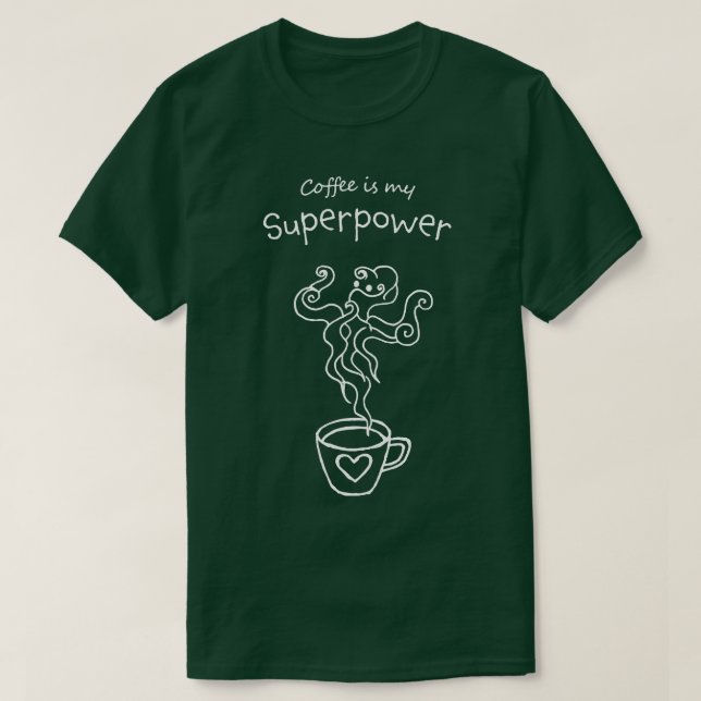 Camiseta Café Drinker Café Cafetería Cafetería Café Copa (Diseño del anverso)