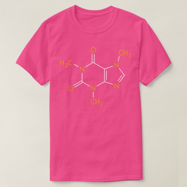 Camiseta Café Drinker Caffeine Fórmula de café estructural (Diseño del anverso)