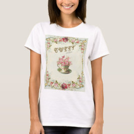 Camiseta Café dulce floral