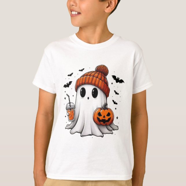 Camiseta Café dulce para beber fantasma Halloween café fant (Anverso)