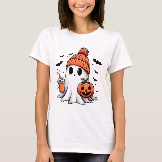 Camiseta Café dulce para beber fantasma Halloween café fant (Anverso)
