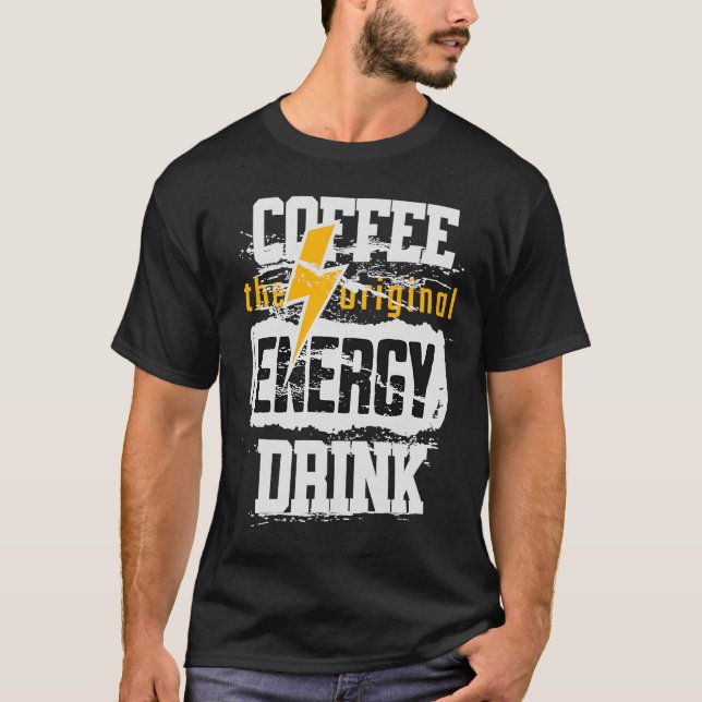 Camiseta Café El Aclaramiento De La Bebida Energética Origi (Anverso)