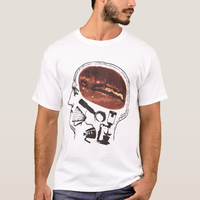 Camiseta Café en el cerebro (Anverso)