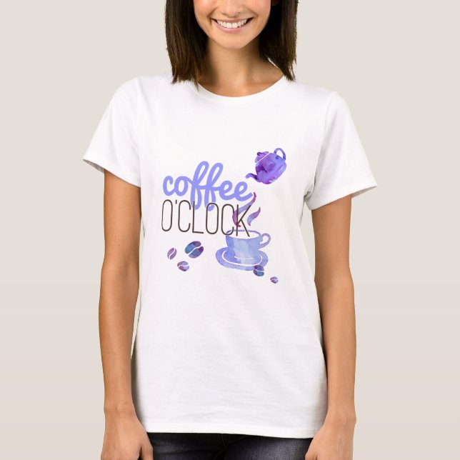 Camiseta Café en reloj (Anverso)