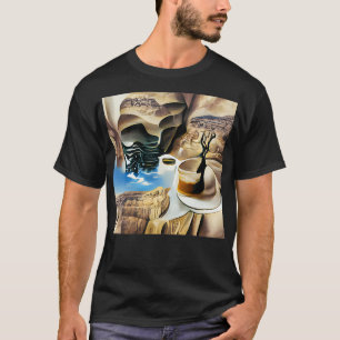 Camiseta Café en surrealismo de un cañón