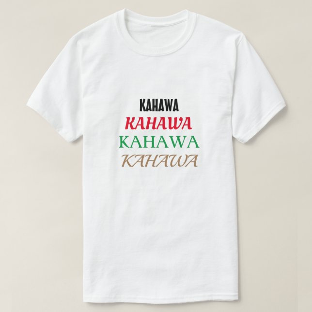 Camiseta café en swahili (kahawa) (Diseño del anverso)