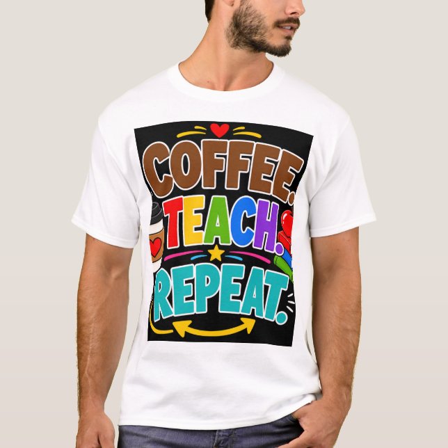 Camiseta Café Enseña Repite (Anverso)