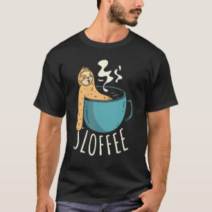 Camiseta Café eslovaco Drinker Caffeine Addict Sloth