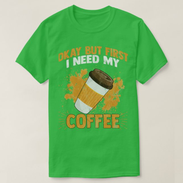 Camiseta Café Espresso Cafeína Cappuccino Té 2 (Diseño del anverso)