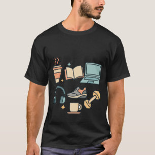 Camiseta Café, estudio, fitness y trabajo - Estilo de vida