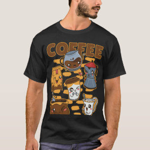 Camiseta Café Evolución Café Capuchino Me encanta el café