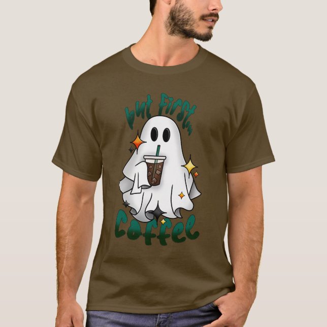 Camiseta Café Fantasma - Pero Primero... Café - Marrón (Anverso)