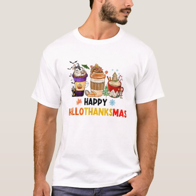 Camiseta Café Feliz Hallothanksmas (Anverso)