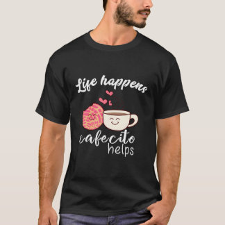 Camiseta Cafe femenino con café picante español divertido