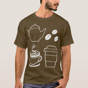 Camiseta Café frijol Elementos del café Café Lover Gráfico
