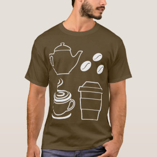 Camiseta Café frijol Elementos del café Café Lover Gráfico