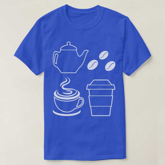 Camiseta Café frijol Elementos del café Café Lover Gráfico (Diseño del anverso)