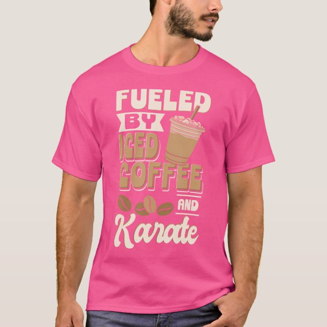 Camiseta Café Frío Alimentado Con Café Helado Y Karat (Anverso)