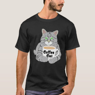 Camiseta Café Gato de Café Bebedores de Café Gato Bonito