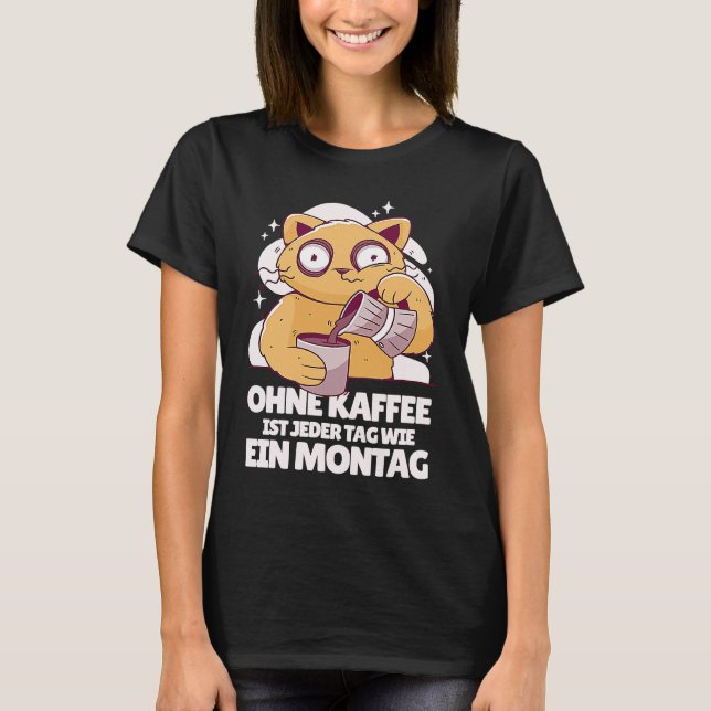 Camiseta Café Gato Durmiente Dice (Anverso)